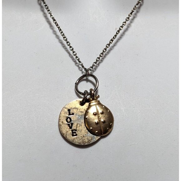 Gold Ladybug Love Charm Necklace - Picture 11 of 14